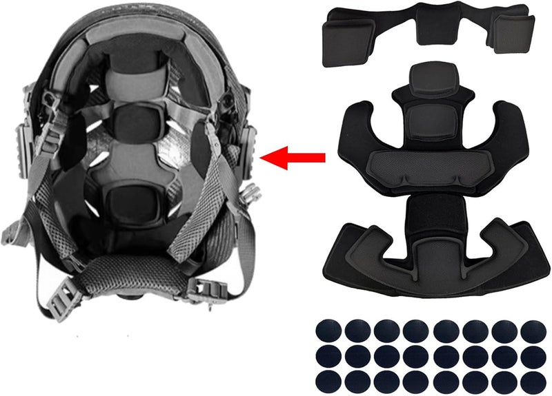 BShasrlim Multi-Sport Helmet Pad Inserts - Universal Helmet Comfort Padding Kit - Memory Foam Replacement Pads for Cycling, Motorcycle,Airsoft,Sports & Safety Helmets - Image 2